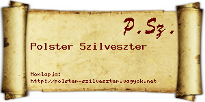 Polster Szilveszter névjegykártya